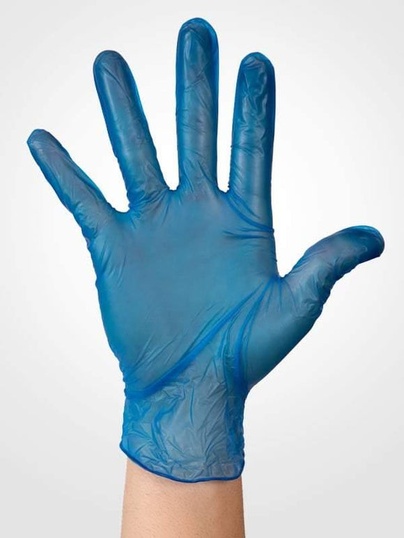 Blue Vinyl Examination Gloves - 4mil
