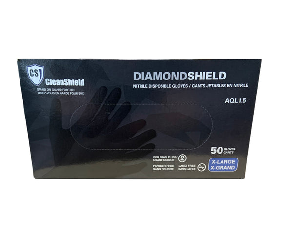Black Nitrile Gloves - Diamond Grip - 8mil