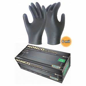 Ronco Sentron 6 Black Nitrile Gloves - 6mil